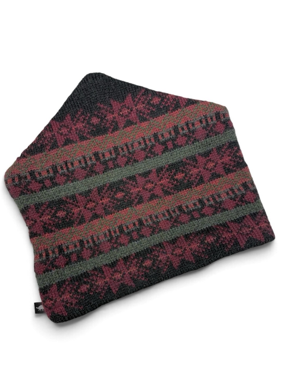 Turtle Fur Vintage Wool Winter Ski Pointy Top Stripe Snowflake Pattern Hat